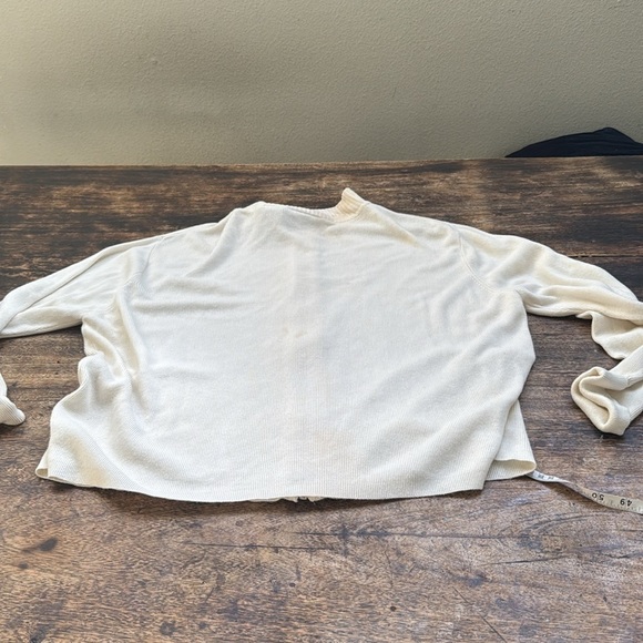 Vintage Kathi lee collection ivory rhinestone zipper sweater extra large 16/18 - Picture 8 of 9